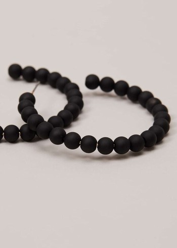 Phase Eight Matte Bead Hoop Jewellery Black Canada | CSWPIT-384